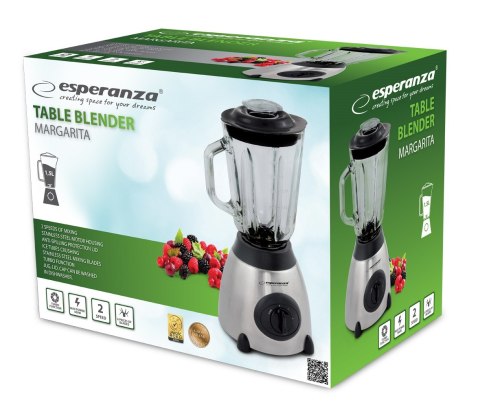 Blender kielichowy Esperanza Margarita EKM020 (500W; kolor czarny, kolor przeźroczysty, kolor stalowy) Esperanza Blender kielichowy Esperanza Margarita EKM020 (500W; kolor czarny, kolor przeźroczysty, kolor stalowy) Esperanza