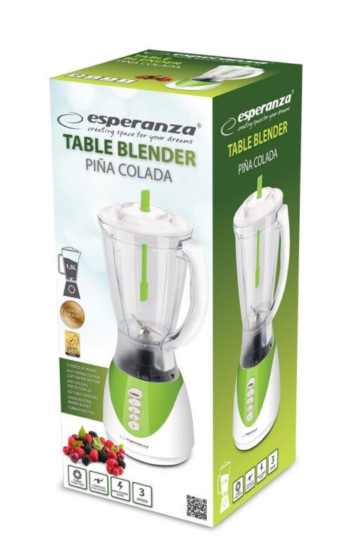 Blender kielichowy Esperanza PINA COLADA EKM023G (350W; kolor biały) Esperanza Blender kielichowy Esperanza PINA COLADA EKM023G (350W; kolor biały) Esperanza