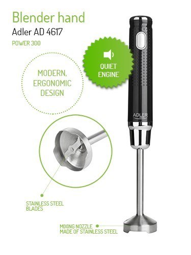 Blender ręczny Adler AD 4617 (300W; kolor czarny) Adler Blender ręczny Adler AD 4617 (300W; kolor czarny) Adler