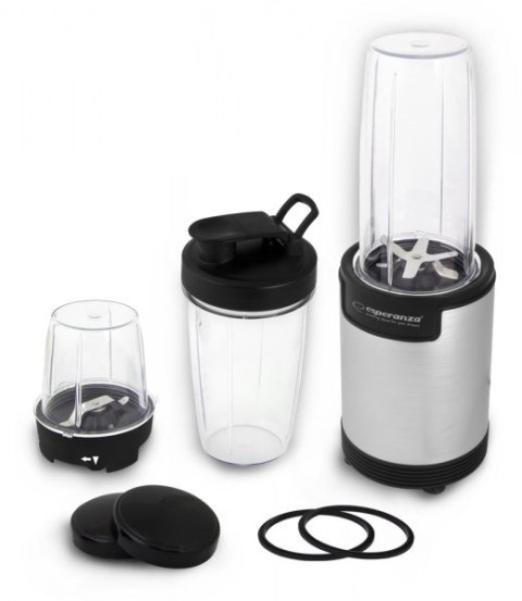 Blender sportowy do mielenia Esperanza NUTRI BOMB EKM030 (900W; kolor czarno-srebrny) Esperanza Blender sportowy do mielenia Esperanza NUTRI BOMB EKM030 (900W; kolor czarno-srebrny) Esperanza