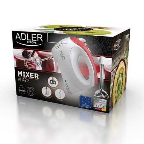 Mikser ręczny Adler AD 4212 (300W; kolor biały) Adler Mikser ręczny Adler AD 4212 (300W; kolor biały) Adler
