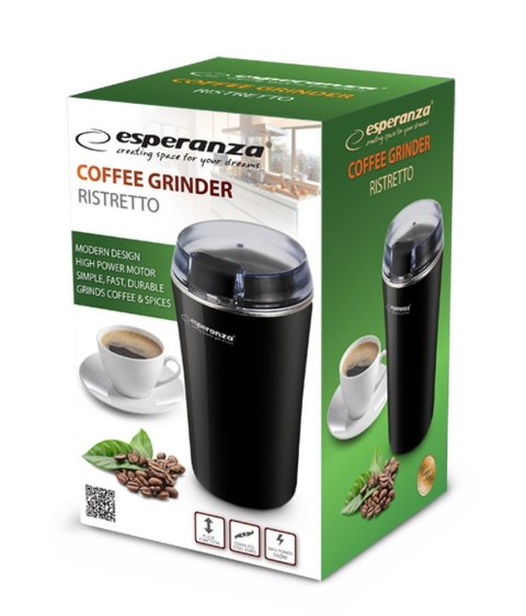 ESPERANZA MŁYNEK DO KAWY RISTRETTO CZARNY EKC008K Esperanza ESPERANZA MŁYNEK DO KAWY RISTRETTO CZARNY EKC008K Esperanza