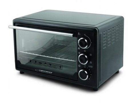 Mini piekarnik z konwekcją i rożnem Esperanza NAPOLI EKO006 (Pokrętło; 1600W; kolor czarny) Esperanza Mini piekarnik z konwekcją i rożnem Esperanza NAPOLI EKO006 (Pokrętło; 1600W; kolor czarny) Esperanza
