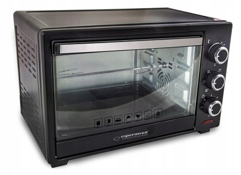 Mini piekarnik z konwekcją i rożnem Esperanza NAPOLI EKO006 (Pokrętło; 1600W; kolor czarny) Esperanza Mini piekarnik z konwekcją i rożnem Esperanza NAPOLI EKO006 (Pokrętło; 1600W; kolor czarny) Esperanza