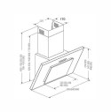 Okap AKPO WK-4 NERO 2.0 60 BIAŁY T300 Liniowy LED/Siłownik AKPO