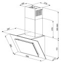 Okap MAAN Vertical Eco Duo Glass czarny front szkło 60 cm szer. MAAN