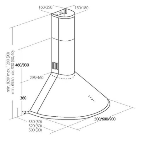 Okap kominowy AKPO WK-4 DANDYS 60 BIAŁY (600mm; kolor biały) AKPO Okap kominowy AKPO WK-4 DANDYS 60 BIAŁY (600mm; kolor biały) AKPO