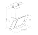Okap kominowy AKPO WK-4 GRAND 50 CZARNY ECO (410,8 m3/h; 500mm; kolor czarny) AKPO