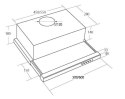 Okap podszafkowy teleskopowy AKPO WK-7 LIGHT 60 INOX (600mm; front stal nierdzewna) AKPO