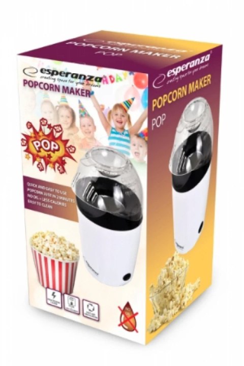 Maszynka do popcornu Esperanza POP EKP006 (1200W; kolor biały) Esperanza Maszynka do popcornu Esperanza POP EKP006 (1200W; kolor biały) Esperanza