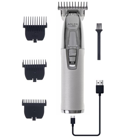 Trymer ADLER AD 2836s srebrny USB Adler Trymer ADLER AD 2836s srebrny USB Adler