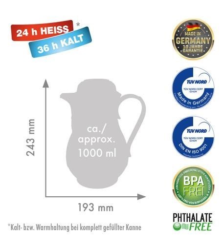 ROTPUNKT DZBANEK TERMOS, 1,0 L, BLACK CHERRY (CZAR ROTPUNKT ROTPUNKT DZBANEK TERMOS, 1,0 L, BLACK CHERRY (CZAR ROTPUNKT