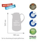 ROTPUNKT THERMOS JUG, 1.0 L, RISTRETTO (BLACK) 320 RI ROTPUNKT