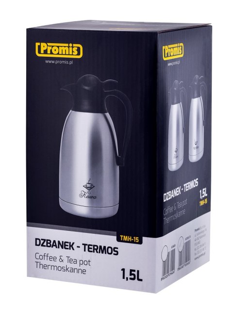 PROMIS DZBANEK STALOWY 1,5 L, NADRUK KAWA TMH15K PROMIS PROMIS DZBANEK STALOWY 1,5 L, NADRUK KAWA TMH15K PROMIS
