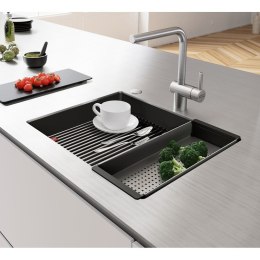 Zlewozmywak FRANKE Kanon KNG 110-52 czarny mat czarny odpływ 125.0721.150 FRANKE
