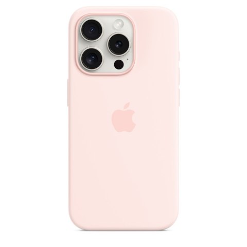 Apple iPhone 15 Pro Silicone Case with MagSafe - Light Pink Apple Apple iPhone 15 Pro Silicone Case with MagSafe - Light Pink Apple