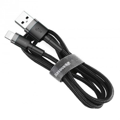BASEUS KABEL LIGHTNING USB 2,4A 1M SZARO-CZARNY Baseus