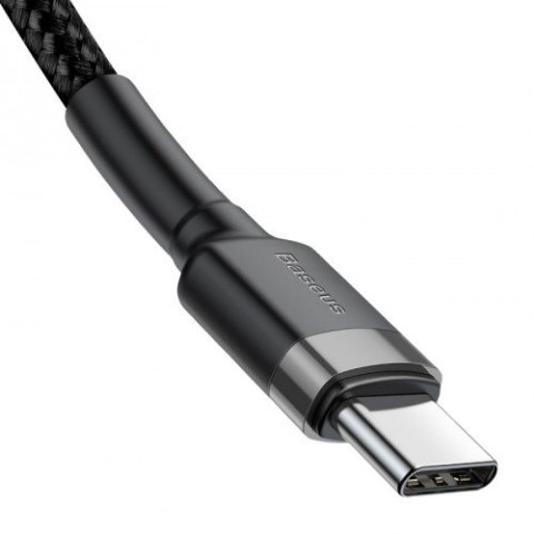BASEUS KABEL USB-C DO USB-C 60W 1M (CZARNO-SZARY) Baseus BASEUS KABEL USB-C DO USB-C 60W 1M (CZARNO-SZARY) Baseus