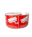 BSTech Etykieta samoprzylepna "Pakowane pod nadzorem kamer" 80x80 1000 szt BESTPAK