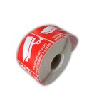 BSTech Etykieta samoprzylepna "Pakowane pod nadzorem kamer" 80x80 1000 szt BESTPAK