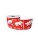 BSTech Etykieta samoprzylepna "Pakowane pod nadzorem kamer" 80x80 1000 szt BESTPAK