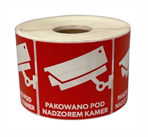 BSTech Etykieta samoprzylepna "Pakowane pod nadzorem kamer" 80x80 1000 szt BESTPAK BSTech Etykieta samoprzylepna "Pakowane pod nadzorem kamer" 80x80 1000 szt BESTPAK