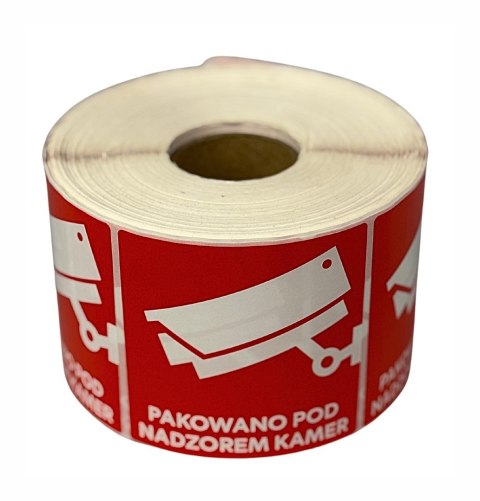 BSTech Etykieta samoprzylepna "Pakowane pod nadzorem kamer" 80x80 1000 szt BESTPAK BSTech Etykieta samoprzylepna "Pakowane pod nadzorem kamer" 80x80 1000 szt BESTPAK
