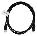 Kabel Lanberg QC 3.0 CA-USBO-20CU-0018-BK (USB 2.0 typu A - USB typu C ; 1,8m; kolor czarny) Lanberg