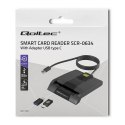 QOLTEC CZYTNIK CHIPOWYCH KART ID INTELIGENTNY | SCR-0634 | USB TYP C Qoltec