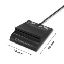 QOLTEC CZYTNIK CHIPOWYCH KART ID INTELIGENTNY | SCR-0636 | USB TYP C Qoltec