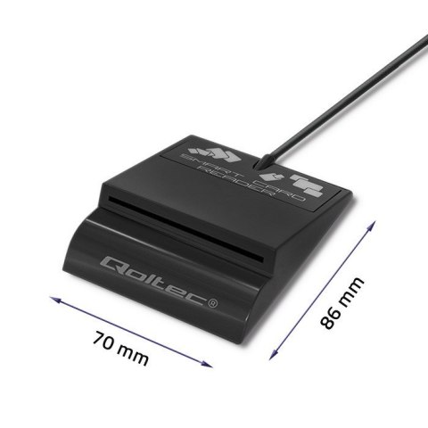 QOLTEC CZYTNIK CHIPOWYCH KART ID INTELIGENTNY | SCR-0636 | USB TYP C Qoltec QOLTEC CZYTNIK CHIPOWYCH KART ID INTELIGENTNY | SCR-0636 | USB TYP C Qoltec