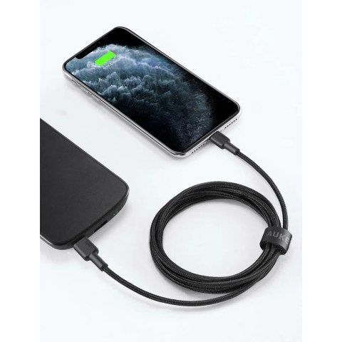 AUKEY CB-CL03 NYLONOWY KABEL USB C-LIGHTNING 2M PD AUKEY AUKEY CB-CL03 NYLONOWY KABEL USB C-LIGHTNING 2M PD AUKEY