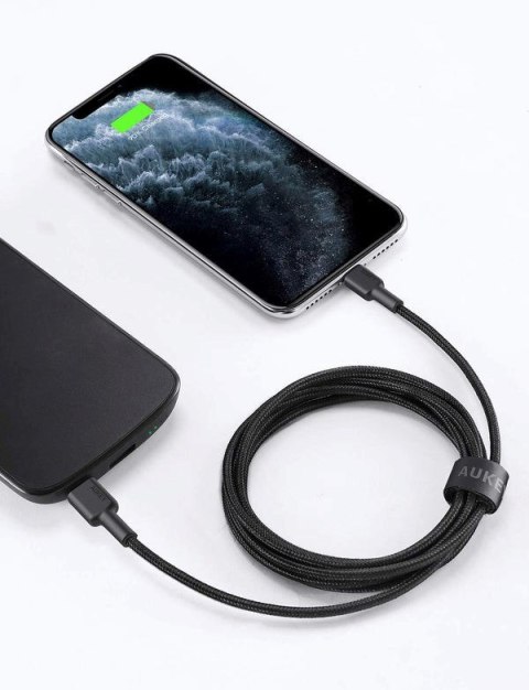 AUKEY CB-CL03 NYLONOWY KABEL USB C-LIGHTNING 2M PD AUKEY AUKEY CB-CL03 NYLONOWY KABEL USB C-LIGHTNING 2M PD AUKEY