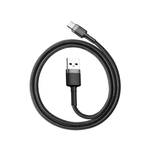 Kabel Baseus Cafule CATKLF-BG1 (USB 2.0 - USB typu C ; 1m; kolor szaro-czarny) Baseus Kabel Baseus Cafule CATKLF-BG1 (USB 2.0 - USB typu C ; 1m; kolor szaro-czarny) Baseus