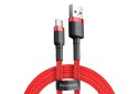 Kabel Baseus Cafule CATKLF-C09 (USB 2.0 - USB typu C ; 2m; kolor czarno-czerwony) Baseus