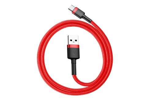Kabel Baseus Cafule CATKLF-C09 (USB 2.0 - USB typu C ; 2m; kolor czarno-czerwony) Baseus Kabel Baseus Cafule CATKLF-C09 (USB 2.0 - USB typu C ; 2m; kolor czarno-czerwony) Baseus