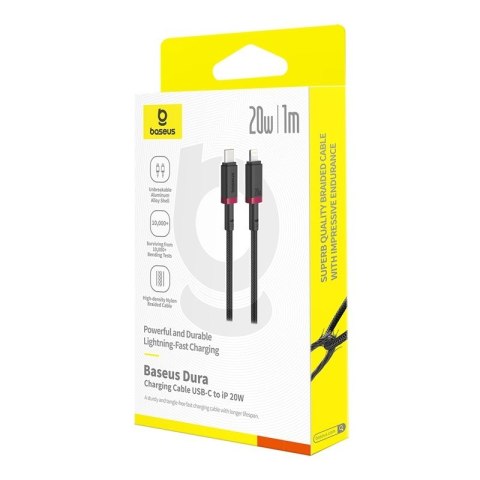 Kabel Baseus Dura Typ C 20W 1m (szaro-czarny) Baseus Kabel Baseus Dura Typ C 20W 1m (szaro-czarny) Baseus
