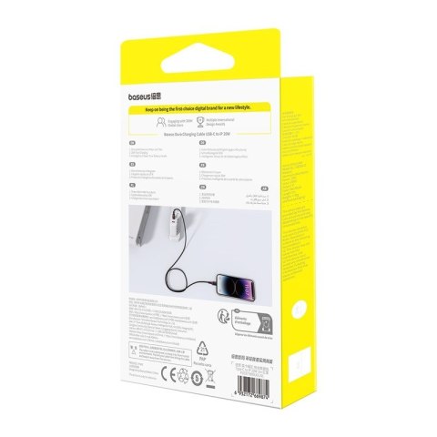 Kabel Baseus Dura Typ C 20W 1m (szaro-czarny) Baseus Kabel Baseus Dura Typ C 20W 1m (szaro-czarny) Baseus