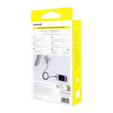 Kabel Baseus Dura Typ C 20W 2m (czerwono-czarny) Baseus Kabel Baseus Dura Typ C 20W 2m (czerwono-czarny) Baseus