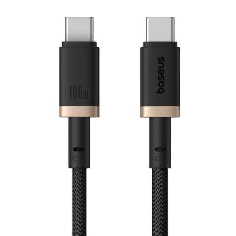 Kabel Baseus Dura Typ C-Typ C 100W 1m czarno-złoty Baseus Kabel Baseus Dura Typ C-Typ C 100W 1m czarno-złoty Baseus