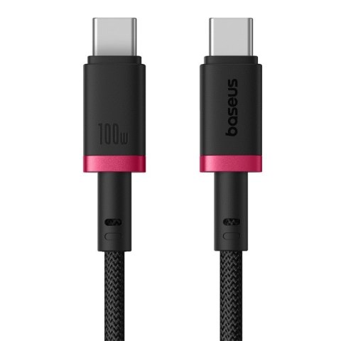 Kabel Baseus Dura Typ C-Typ C 100W 1m (czerwono-czarny) Baseus Kabel Baseus Dura Typ C-Typ C 100W 1m (czerwono-czarny) Baseus