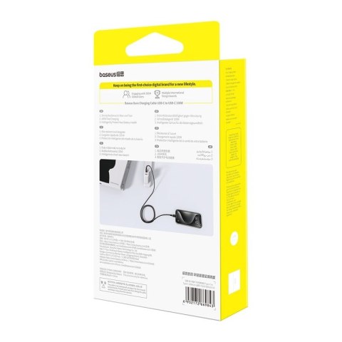 Kabel Baseus Dura Typ C-Typ C 100W 2m (czarno-złoty) Baseus Kabel Baseus Dura Typ C-Typ C 100W 2m (czarno-złoty) Baseus