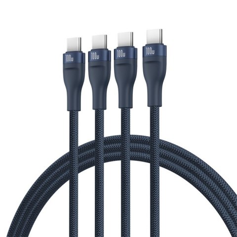 Kabel Baseus Flash Series 3 100W 1,5m (niebieski) Baseus Kabel Baseus Flash Series 3 100W 1,5m (niebieski) Baseus