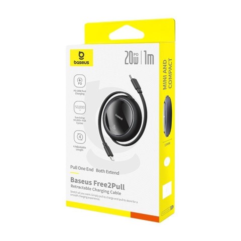 Kabel Baseus Free2Pull 20W 1m (czarny) Baseus Kabel Baseus Free2Pull 20W 1m (czarny) Baseus