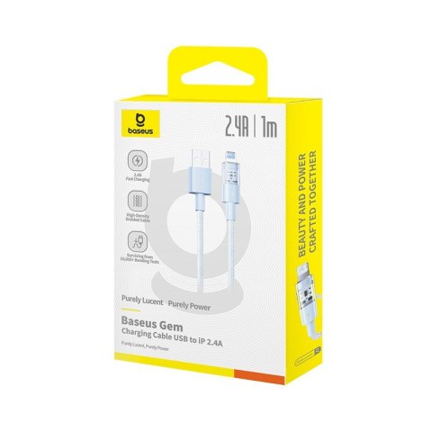 Kabel Baseus Gem 2.4A 1m (niebieski) Baseus Kabel Baseus Gem 2.4A 1m (niebieski) Baseus