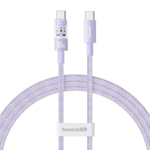 Kabel Baseus Gem Typ C-Typ C 100W 1m (fioletowy) Baseus Kabel Baseus Gem Typ C-Typ C 100W 1m (fioletowy) Baseus