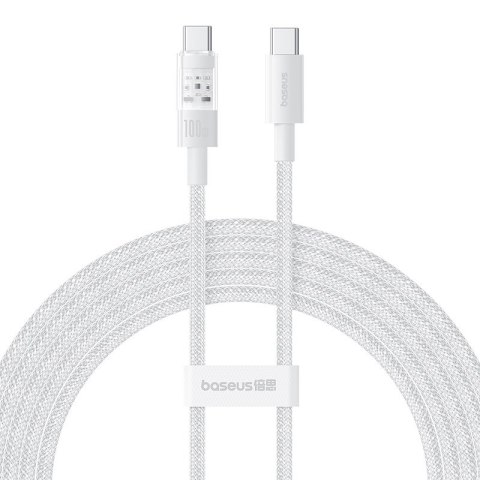 Kabel Baseus Gem Typ C-Typ C 100W 2m (biały) Baseus Kabel Baseus Gem Typ C-Typ C 100W 2m (biały) Baseus