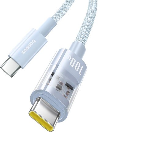 Kabel Baseus Gem Typ C-Typ C 100W 2m (niebieski) Baseus Kabel Baseus Gem Typ C-Typ C 100W 2m (niebieski) Baseus