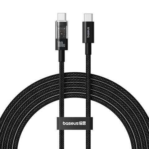 Kabel Baseus Gem Typ C-Typc C 100W 2m (czarny) Baseus Kabel Baseus Gem Typ C-Typc C 100W 2m (czarny) Baseus