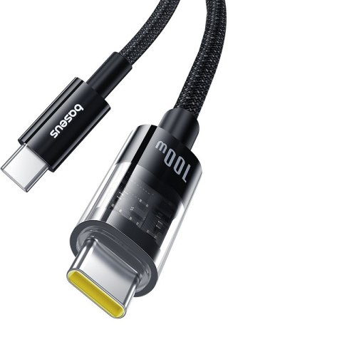 Kabel Baseus Gem Typ C-Typc C 100W 2m (czarny) Baseus Kabel Baseus Gem Typ C-Typc C 100W 2m (czarny) Baseus